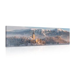 Kép templom a Bled tónál Szlovéniában