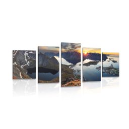 5 részes kép bájos hegyi panoráma