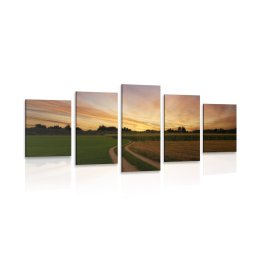 5 részes kép naplemente táj felett