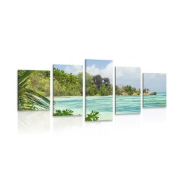 5 részes kép La Digue szigeten
