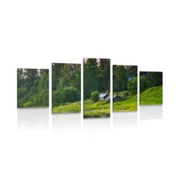 5 részes kép mesés ház a tónál