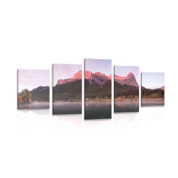 5 részes kép naplemente Dolomiti fölött