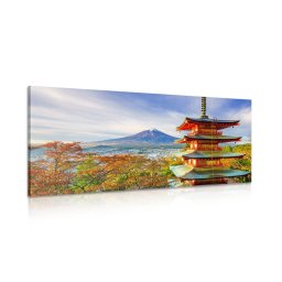 Kép kilátás Chureito Pagoda-ra és a Fuji hegyre