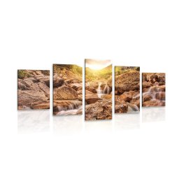 5 részes kép vízesés hegyekben
