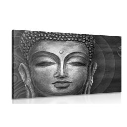 Kép arany Buddha fekete fehérben