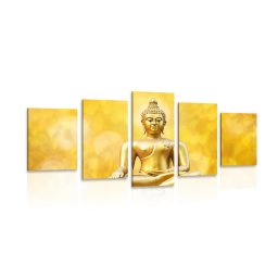 5 részes kép arany Buddha szobor