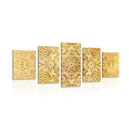 5 részes arany etnikus Mandala