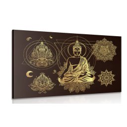 Kép arany Buddha díszekkel