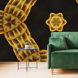 Öntapadó tapéta érdekes arany Mandala