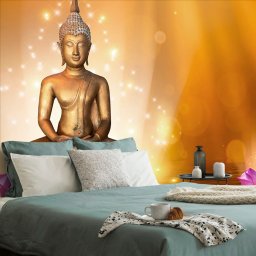 Öntapadó tapéta Buddha lótusz virágon