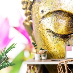 Öntapadó tapéta arany Buddha arc