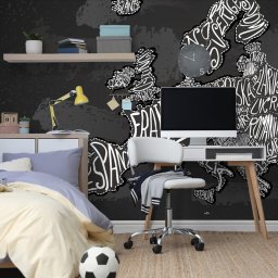 Öntapadó tapéta Európa modern térképe