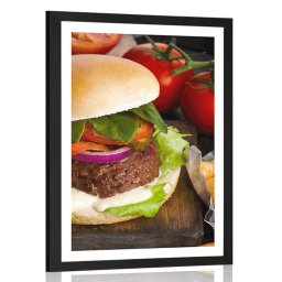Poszter paszportuval amerikai hamburger
