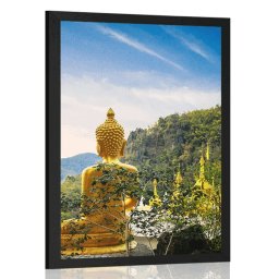 Poszter arany Buddha kilátása