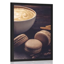 Poszter kávé és csokoládé macaroons
