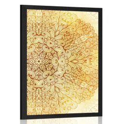 Poszter arany etnikus Mandala