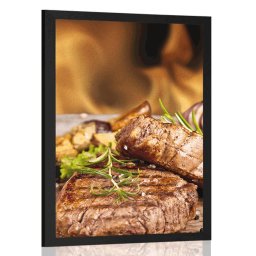 Poszter grillezett marha steak