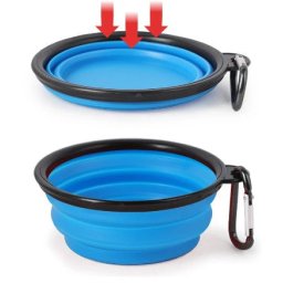 Latex hordozható etető és itató tál kutyáknak (350ML)