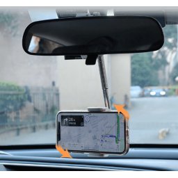 Teleszkópos, ülésre, visszapillantóra rögzíthető mobiltelefontartó autóba