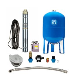 Házi vízmű Omnigena EVJ 1,2 / 50L búvárszivattyúval, mélykúti csőszivattyúval, 230V, hidrofor tartállyal