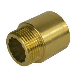 Kiterjesztés 1"x50mm MF sárgaréz menetes toldóidom vízgépészeti rendszerekhez