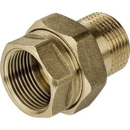 Csavarozás egyenes 5/4" sárgaréz PE cső csatlakozó, vízgépészeti hollander