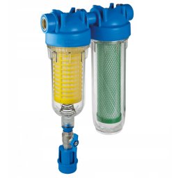 HYDRA 7" RAINMASTER DUO RLH csatlakozó 1" öntisztító esővíz- és kútvízszűrő egység aktív szénnel