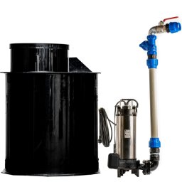 Szennyvíz szivattyú akna KOMPAKT MAX 1300x1000 IBO KRAKEN 1800 DF darálós szivattyúval, 1.8 kW