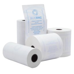 Hőpapír 37 mm széles, 50fm hosszú, cséve 12mm, 10 tekercs/csomag, ( 37/63 ) BPA mentes Bluering®