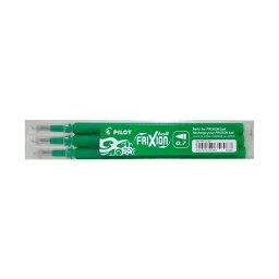 Rollertoll betét golyóméret 0,7mm, 3 db/csom Pilot Frixion Ball/Clicker, írásszín zöld