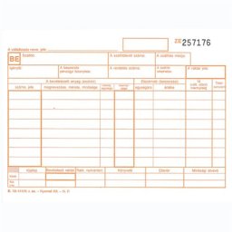 Anyagbevételezési bizonylat A5, 25x4lapos 8 tételes B.12-111