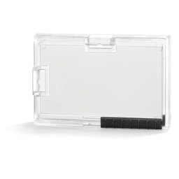 Biztonsági kártyatartó Durable 2 kártya számára PUSHBOX DUO, 10 db/csomag, áttetsző