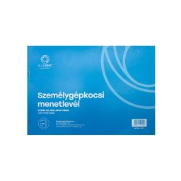 Személygépkocsi menetlevél 100lap,os A4, fekvő személygépkocsi D.GEPJ.36 Bluering®