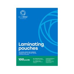 Lamináló fólia A4, 80 micron öntapadó hátlappal 100 db/doboz, Bluering®,