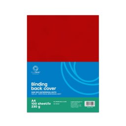 Hátlap, A4, 230 g. bőrhatású 100 db/csomag, Bluering® sötétpiros