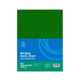 Hátlap, A4, 230 g. bőrhatású 100 db/csomag, Bluering® zöld