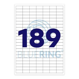 Etikett címke, 25,4x10mm, 100 lap, 189 címke/lap Bluering®
