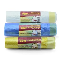 Szemeteszsák húzózáras 110 liter 10 db/tekercs Extra fekete