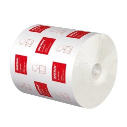 Kéztörlő 2 rétegű tekercses átmérő: 19 cm perforáció nélküli 6 tekercs/karton Classic Katrin_460103 fehérített