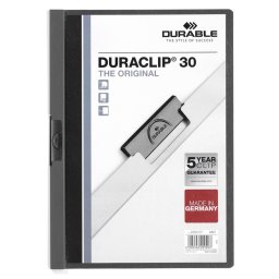 Klip mappa 30lap Durable Duraclip®, antracit