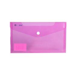 Irattartó tasak DL `csekk` patentos PP Bluering® transzparens piros