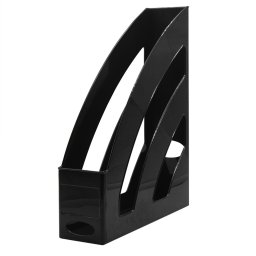 Iratpapucs 8cm, műanyag, 80x327x253mm, Bluering®, fekete