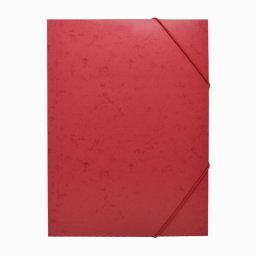 Gumis mappa A4, festett prespán mintás karton Bluering® piros