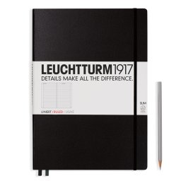 Notesz A4, négyzetrácsos master slim Leuchtturm fekete
