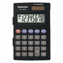 Zsebszámológép 8 digit nagyméretű kijelző Sencor SEC295/8 fekete