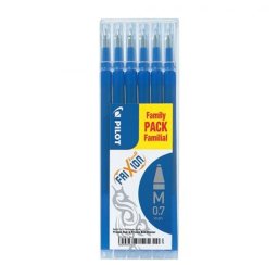 Rollertoll betét golyóméret 0,7mm, 6 db/csom Pilot Frixion Ball/Clicker, írásszín kék
