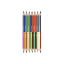 Színes ceruza készlet, kétvégű duocolor 12/24 szín Connect 24 klf. szín