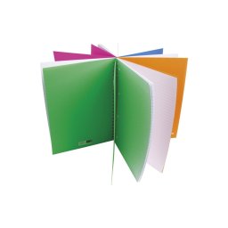 Spirálfüzet A4, 4x25lap vonalas neon PP borító lyukasztott,perforált 80g./m2 papír Connect