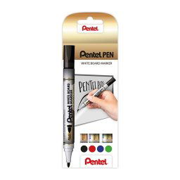 Táblamarker készlet 2mm, kerek Pentel 4 klf. szín