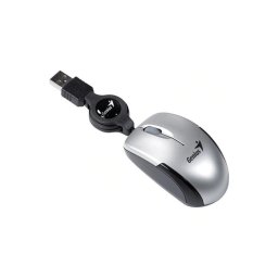 Egér optikai vezetékes Micro Traveler USB 1200dpi GENIUS ezüst